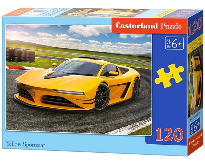 Παζλ Castorland 120 τμχ. Yellow Sportscar 32x23cm B-13500-1