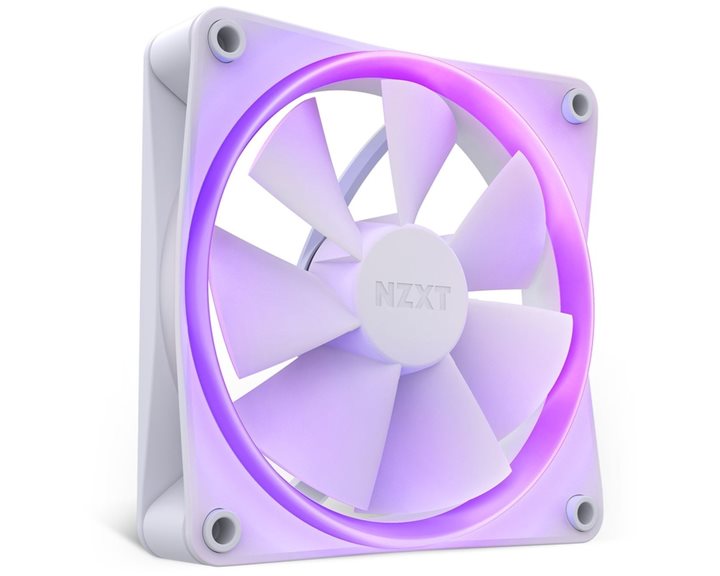 NZXT F120RGB White 120ΜΜ Fluid Dynamic Bearing Quiet Airflow Fan