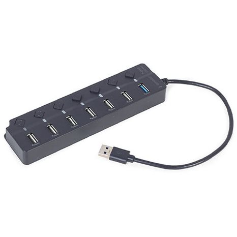GEMBIRD 7-PORT USB HUB (1XUSB3.1+6XUSB2.0) WITH SWITCHES