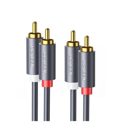 Cable Audio 2xRCA M/M 1,5m UGREEN AV104 10517