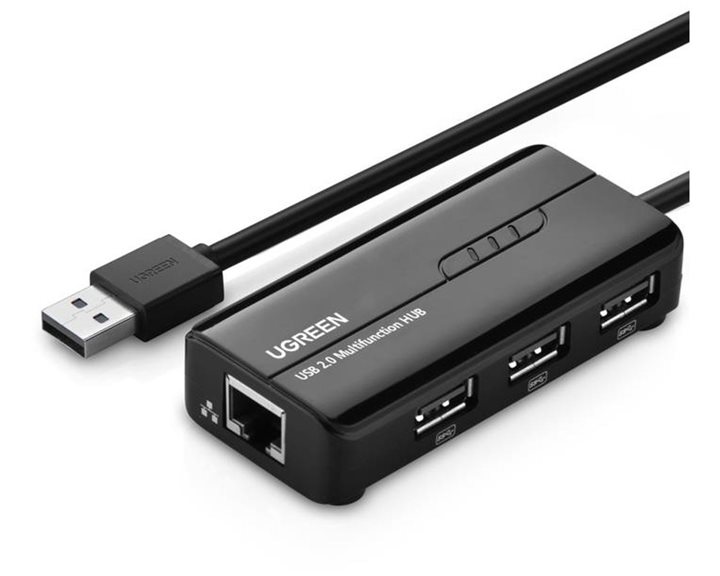 USB 2.0 To 1 Fast Ethernet With 3xUSB 2.0 UGREEN 20264