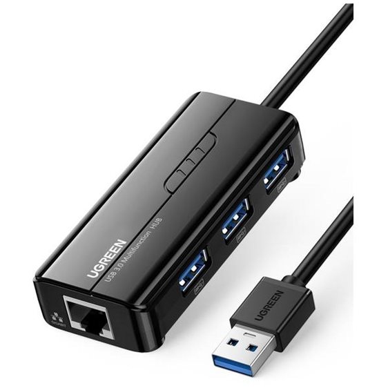Hub USB 3.0 with Gigabit Adapter UGREEN Black 20265