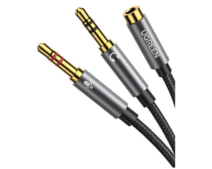 Cable Audio 2x3.5mm M/3.5mm F 0.28m UGREEN AV140 20899