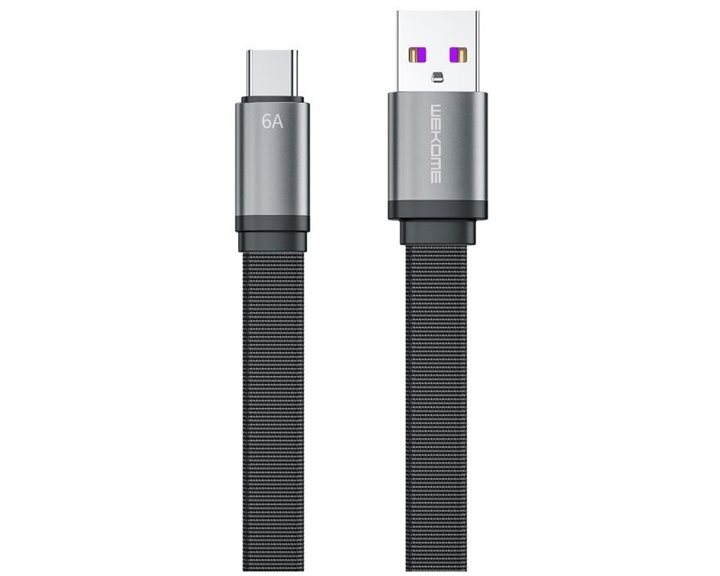 Charging Cable WK TYPE-C Black 1,5m WDC-156 6A