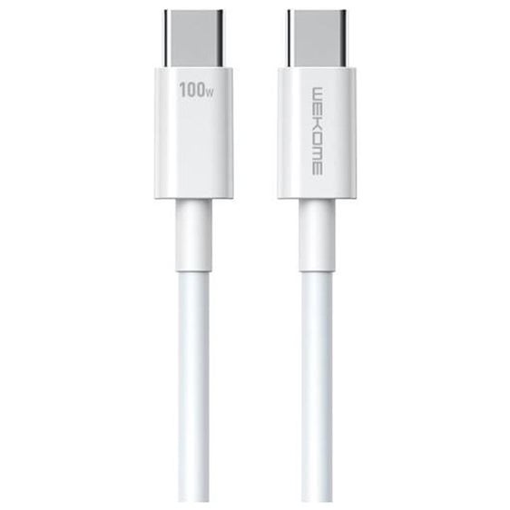 Charging Cable WK 100W TYPE-C/TYPE-C White 1m WDC-182 5A