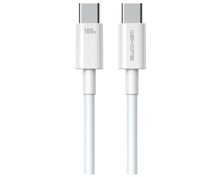 Charging Cable WK 100W TYPE-C/TYPE-C White 1m WDC-182 5A