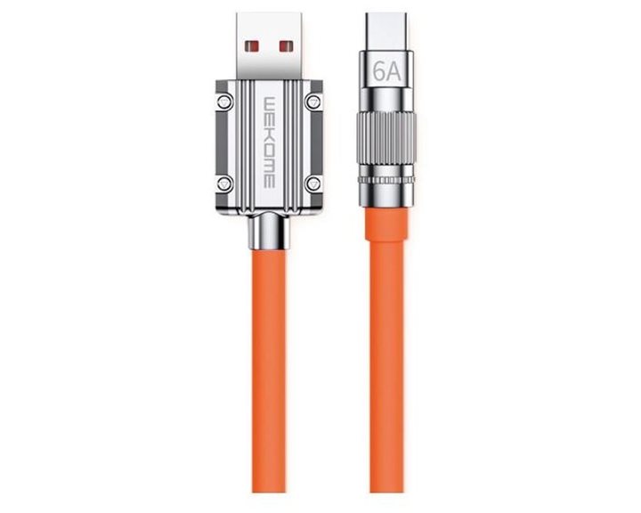 Charging Cable WK TYPE-C Orange 1m WDC-186 6A