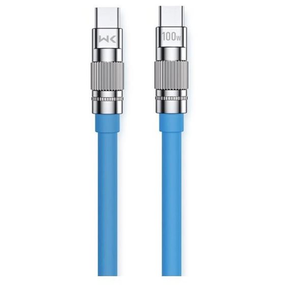 Charging Cable WK 100W TYPE-C/TYPE-C Blue 1m WDC-188 6A