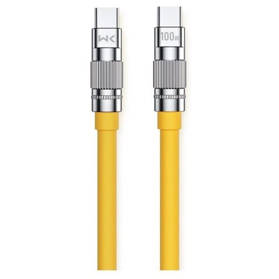 Charging Cable WK 100W TYPE-C/TYPE-C Yellow 1m WDC-188 6A