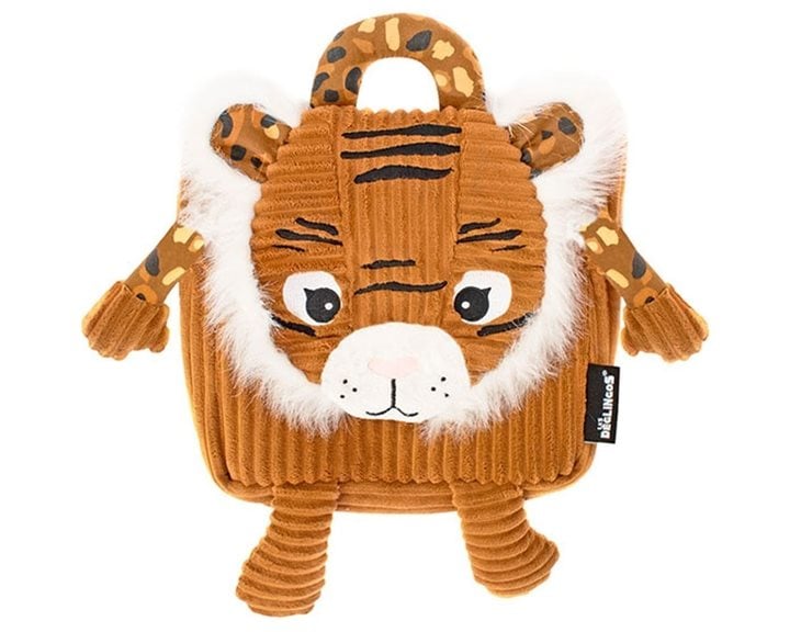 Les Deglingos Speculos the Tiger Παιδική Τσάντα Πλάτης Καφέ 25x25εκ.