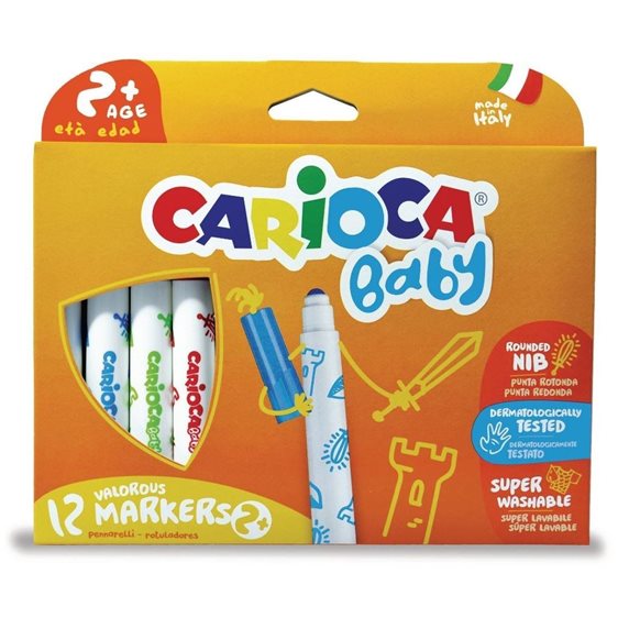 Μαρκαδόροι Carioca Baby Jumbo 2+  12τμχ 42814