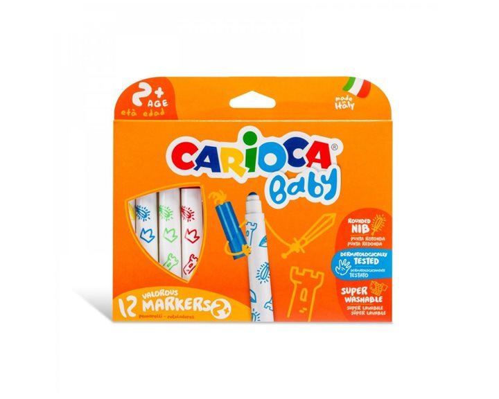 Μαρκαδόροι Carioca Baby Jumbo 2+  12τμχ 42814