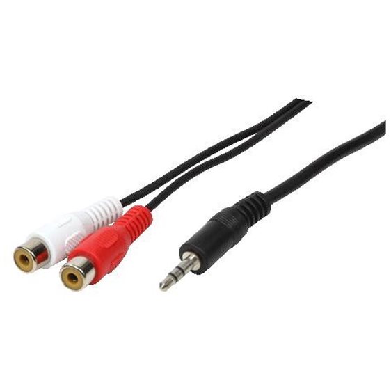 Cable Audio 3.5mm/M - 2 x RCA/F 5m Logilink CA1045