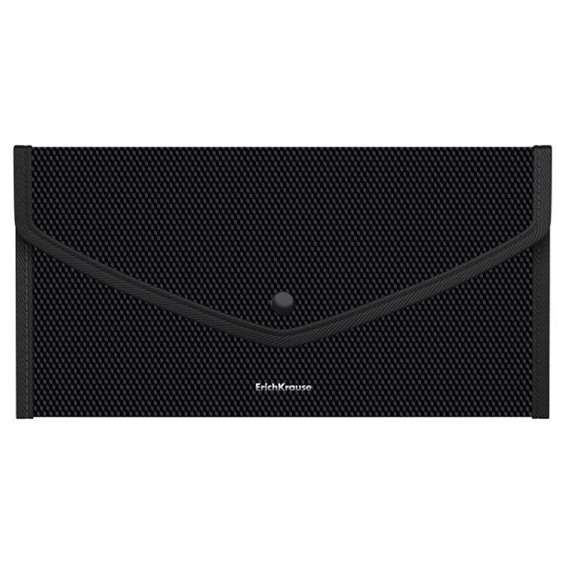 Φάκελος Κουμπί ErichKrause 14x26cm Diamond Total Black 55078