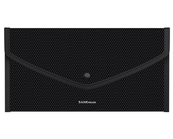 Φάκελος Κουμπί ErichKrause 14x26cm Diamond Total Black 55078