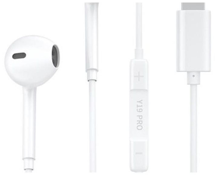 Earphone WK Y19 Max Lighting White Y19 white