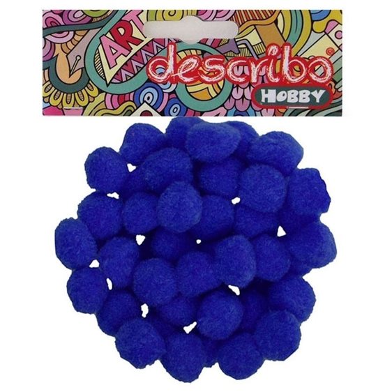 Pompons Describo 25mm Σετ 50τεμ. Μπλε