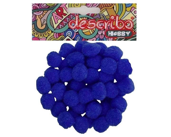 Pompons Describo 25mm Σετ 50τεμ. Μπλε