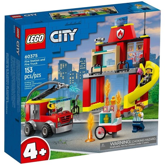 LEGO City Πυροσβεστικός Σταθμός Και Πυροσβεστικό Φορτηγό 60375
