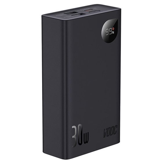 Baseus Adaman2 Power Bank 20000mAh 30W με 2 Θύρες USB-A και Θύρα USB-C Power Delivery / Quick Charge 3.0 Μαύρο (PPAD050101) (BASPPAD050101)