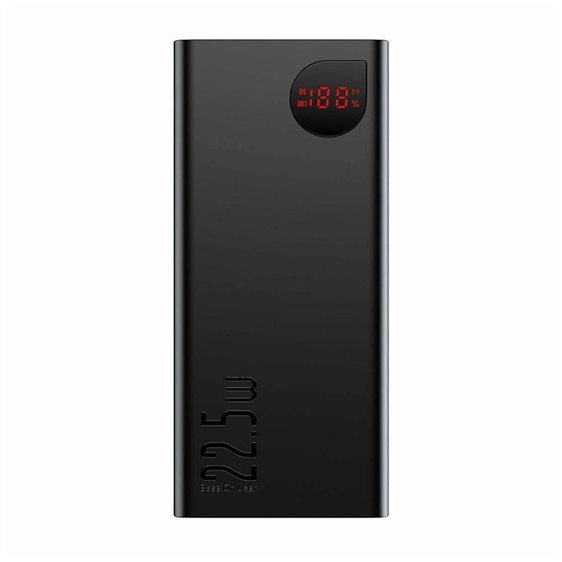 Baseus Adaman Power Bank 20000mAh 22.5W με 2 Θύρες USB-A και Θύρα USB-C Quick Charge 3.0 Μαύρο (PPAD070101) (BASPPAD070101)