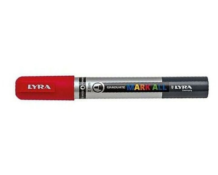 Μαρκαδόροι Ανεξίτηλοι Lyra Graduate Mark All 2mm. Red 018