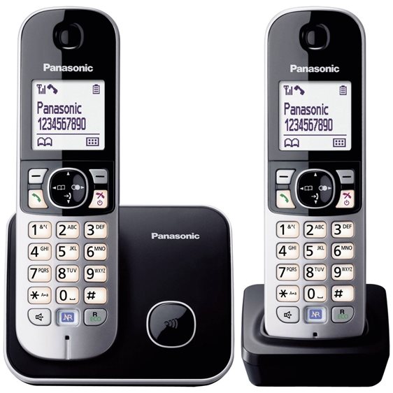 Ασύρματο Τηλέφωνο Panasonic KX-TG6812GB Black (KX-TG6812GB) (PANKX-TG6812GB)