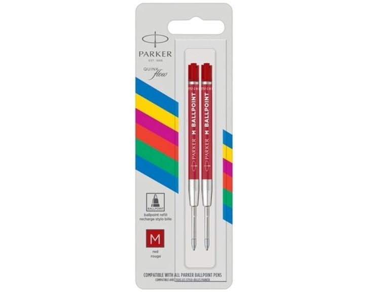 Ανταλλακτικό Parker Ballpoint Refill Medium Κόκκινο 2τμχ.