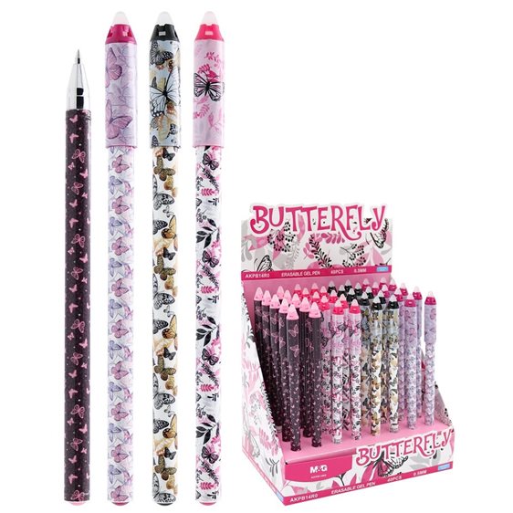 Στυλό M&G Erase Gel 0.5mm Μπλε Butterfly AKPB14R0