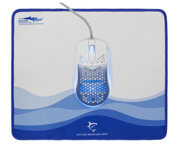 WHITE SHARK 6D MOUSE & MOUSE PAD MEGALODON