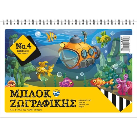 ΜΠΛΟΚ ΖΩΓΡΑΦΙΚΗΣ SALKO 17Χ25 Νο4 100φυλ.