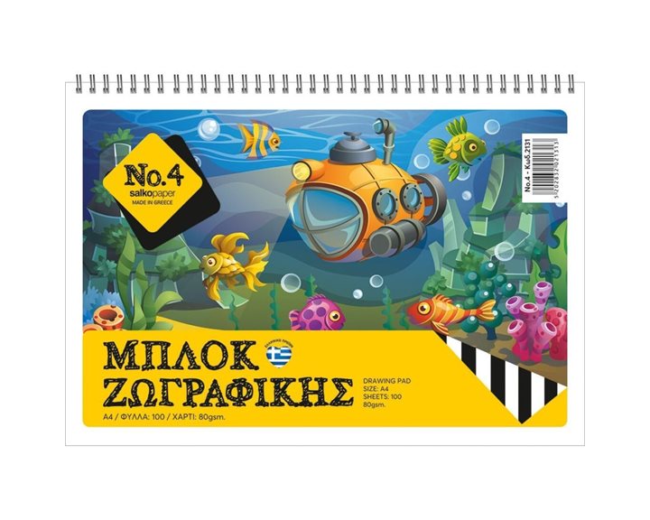 ΜΠΛΟΚ ΖΩΓΡΑΦΙΚΗΣ SALKO 17Χ25 Νο4 100φυλ.