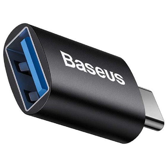 Baseus Converter Ingenuity Series Mini OTG Adaptor USB-A 3.1 Female to Type-C Male Black (ZJJQ000001) (BASZJJQ000001)