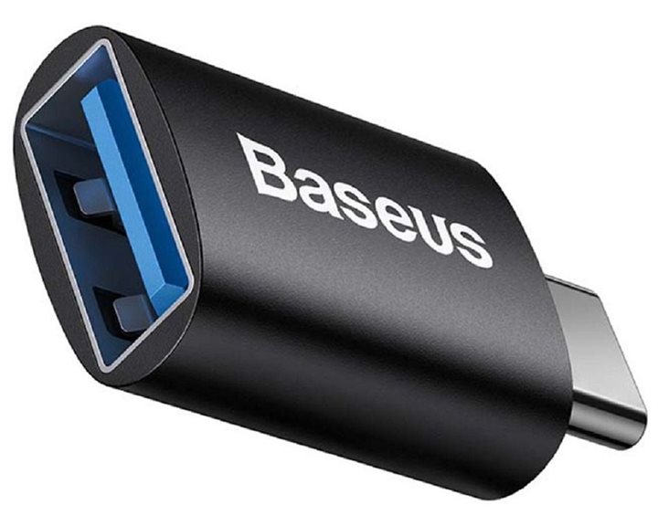 Baseus Converter Ingenuity Series Mini OTG Adaptor USB-A 3.1 Female to Type-C Male Black (ZJJQ000001) (BASZJJQ000001)