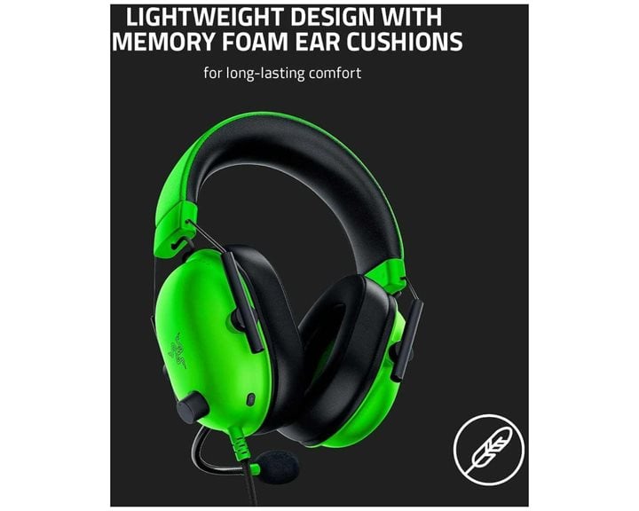 Razer BLACKSHARK V2 X GREEN Gaming Headset - 7.1 - PC/PS4/PS5