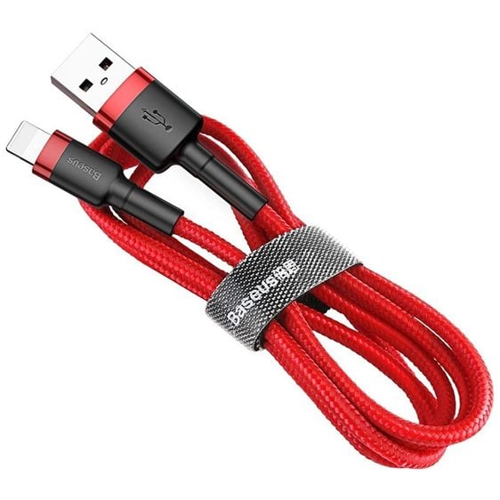 Baseus Lightning Cafule Cable 2.4A 1m Red + Red (CALKLF-B09) (BASCALKLF-B09)