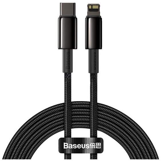 Baseus Type-C - Lightning Tungsten Gold Fast charging cable PD 20W 2m Black (CATLWJ-A01) (BASCATLWJ-A01)