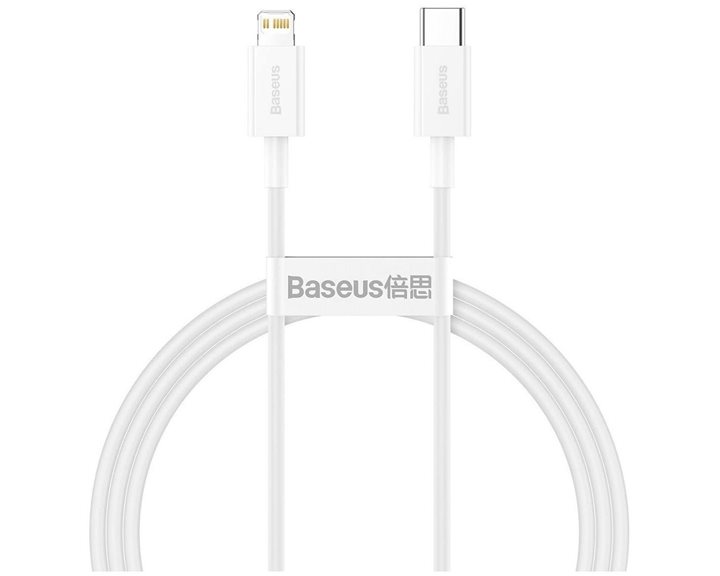 Baseus Type-C - Lightning Superior Series fast charging data cable PD 20W 1m White (CATLYS-A02) (BASCATLYS-A02)