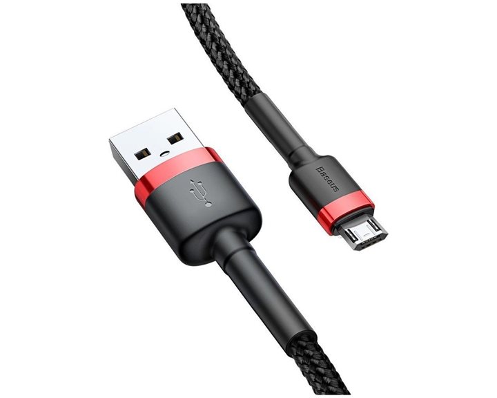 Baseus Cafule Braided USB 2.0 to micro USB Cable Μαύρο 3m (CAMKLF-H91) (BASCAMKLF-H91)