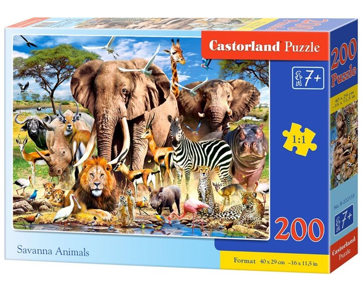 Παζλ Castorland 200 τμχ. Savanna Animals 40x29cm B-222155