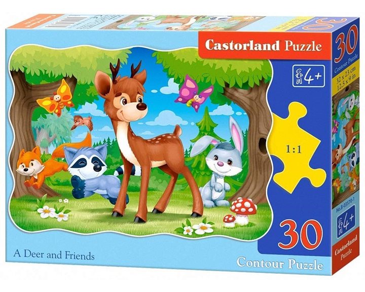 Παζλ Castorland 30 τμχ. A Deer and Friends 32x23cm B-03570-1