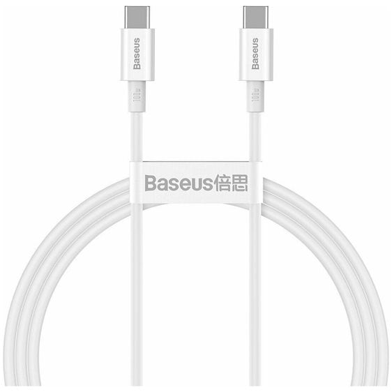 Baseus Type-C - Type-C Superior cable Quick Charge / Power Delivery / FCP 100W 5A 20V 1m white (CATYS-B02) (BASCATYS-B02)