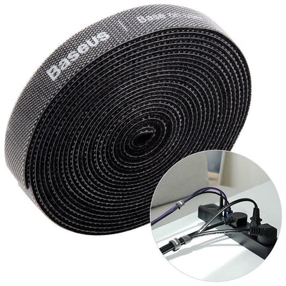 Baseus Rainbow Circle Velcro Straps Δεματικά Καλωδίων Μαύρο 3m 1τμχ (ACMGT-F01) (BASACMGTF01)