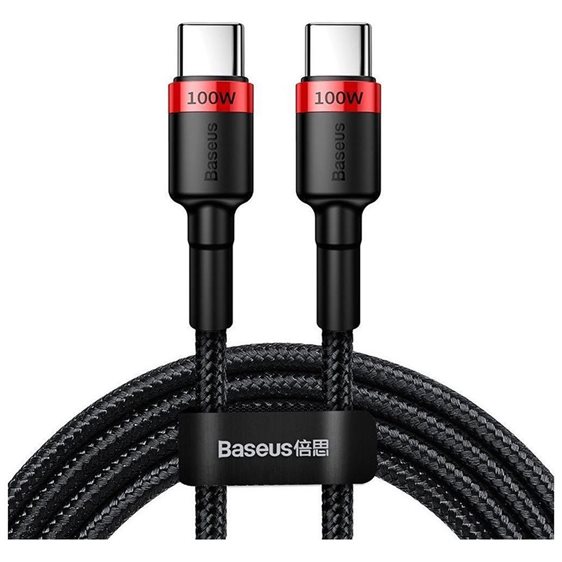 Baseus Cafule Braided USB 2.0 Cable USB-C male - USB-C male Κόκκινο 2m (CATKLF-AL91) (BASCATKLFAL91)