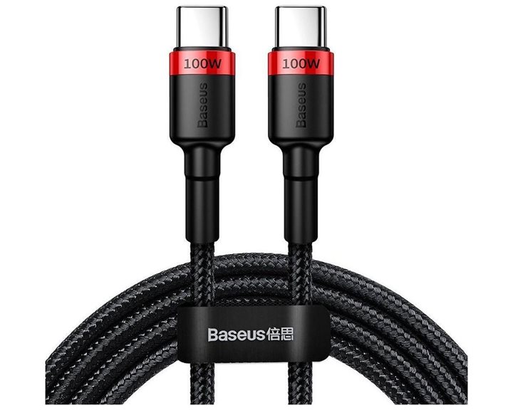 Baseus Cafule Braided USB 2.0 Cable USB-C male - USB-C male Κόκκινο 2m (CATKLF-AL91) (BASCATKLFAL91)