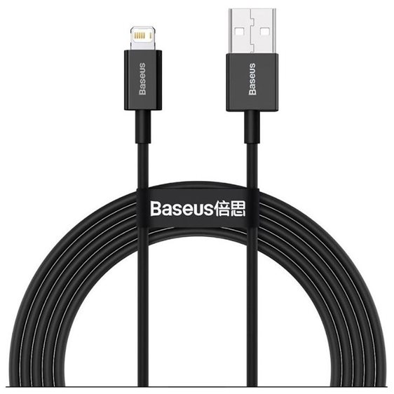 Baseus Lightning Superior Series cable, Fast Charging, Data 2.4A, 1m Black (CALYS-A01) (BASCALYS-A01)