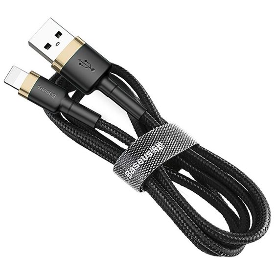 Baseus Cafule Braided USB to Lightning Cable Χρυσό 1m (CALKLF-BV1) (BASCALKLFBV1)