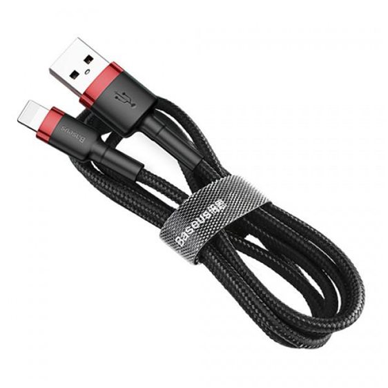 Baseus Lightning Cafule Cable 2.4A 1m Red + Black (CALKLF-B19) (BASCALKLF-B19)