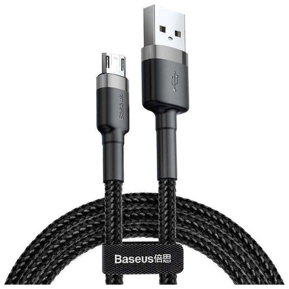 Baseus Cafule Braided USB 2.0 to micro USB Cable Μαύρο 3m (CAMKLF-HG1) (BASCAMKLF-HG1)