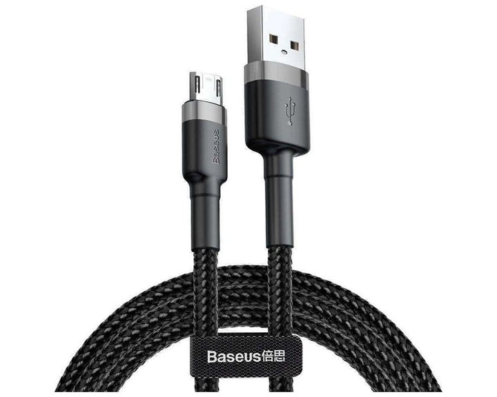 Baseus Cafule Braided USB 2.0 to micro USB Cable Μαύρο 3m (CAMKLF-HG1) (BASCAMKLF-HG1)